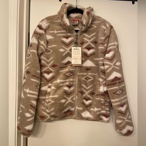 Gerry Weber Beige and Brown Fleece Jacket